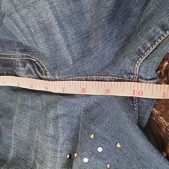 Seven7 Embellished/Distressed Denim Jeans, 5 Pocket, Skinny Ankle Size 8 - Picture 11 of 13